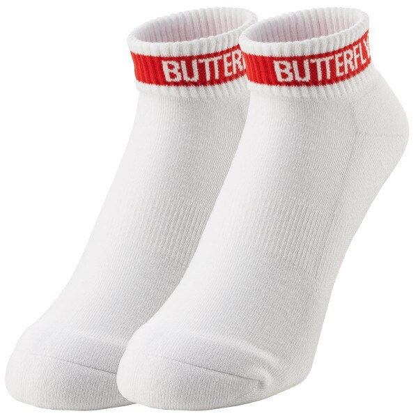 Butterfly Levalis Sock - White-Red - Pair